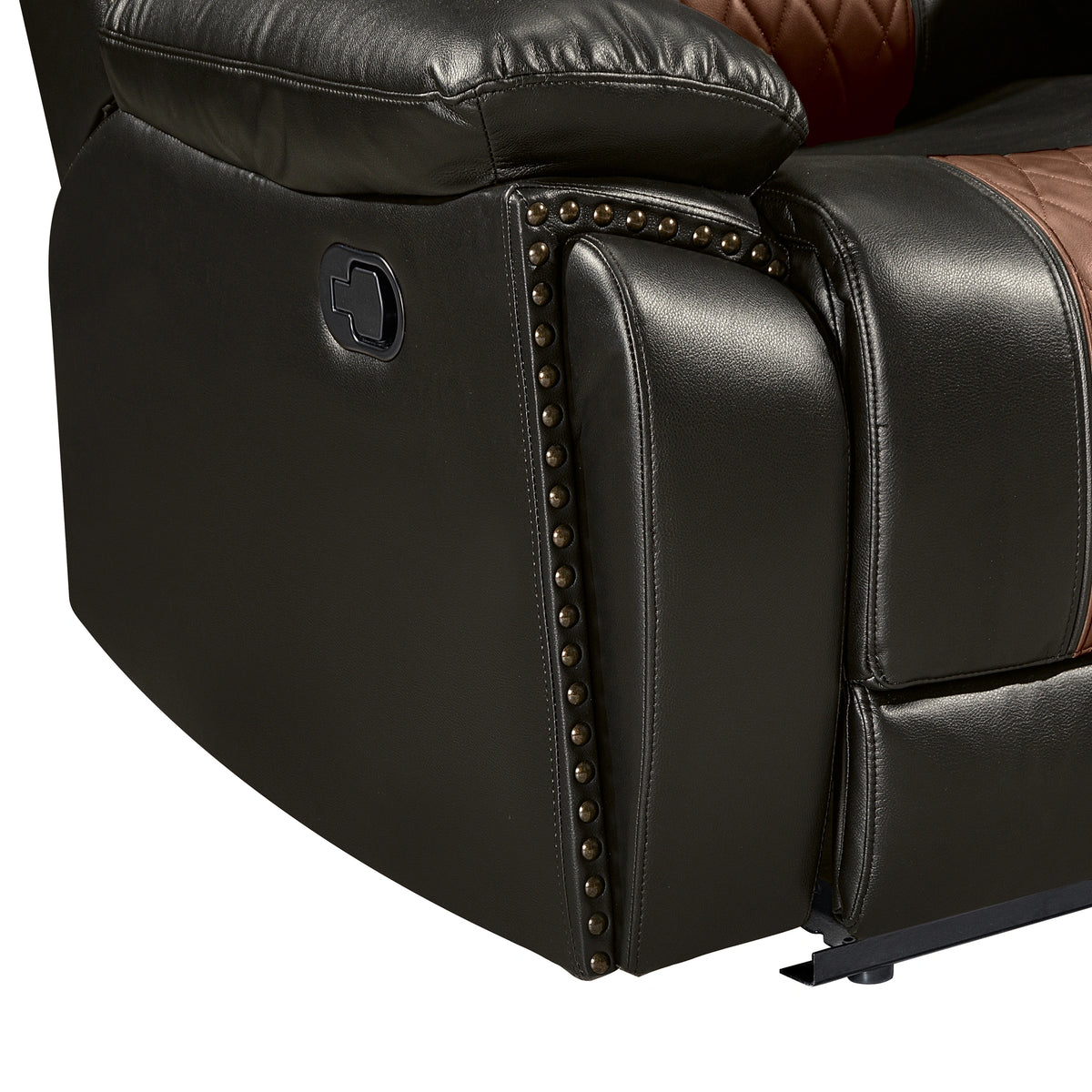 Nikko Sofa W/Dual Recliner-Brown