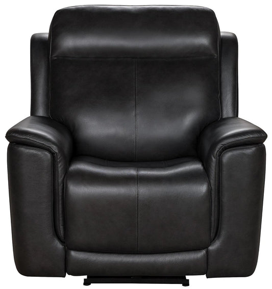 BarcaLounger Burbank Recliner w/ Power Headrest in Matteo-Smokey Gray
