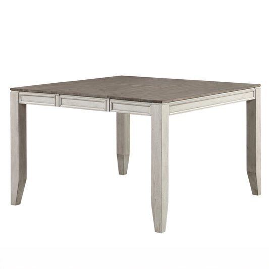 Steve Silver Abacus Butterfly Leaf Counter Table in Smoky Alabaster