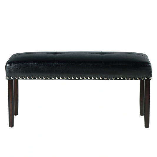 Steve Silver Westby Black Dining Bench in Ebony Wood