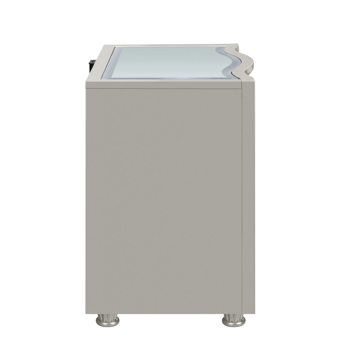 Reflections Nightstand W/Mirrored Top-Silver