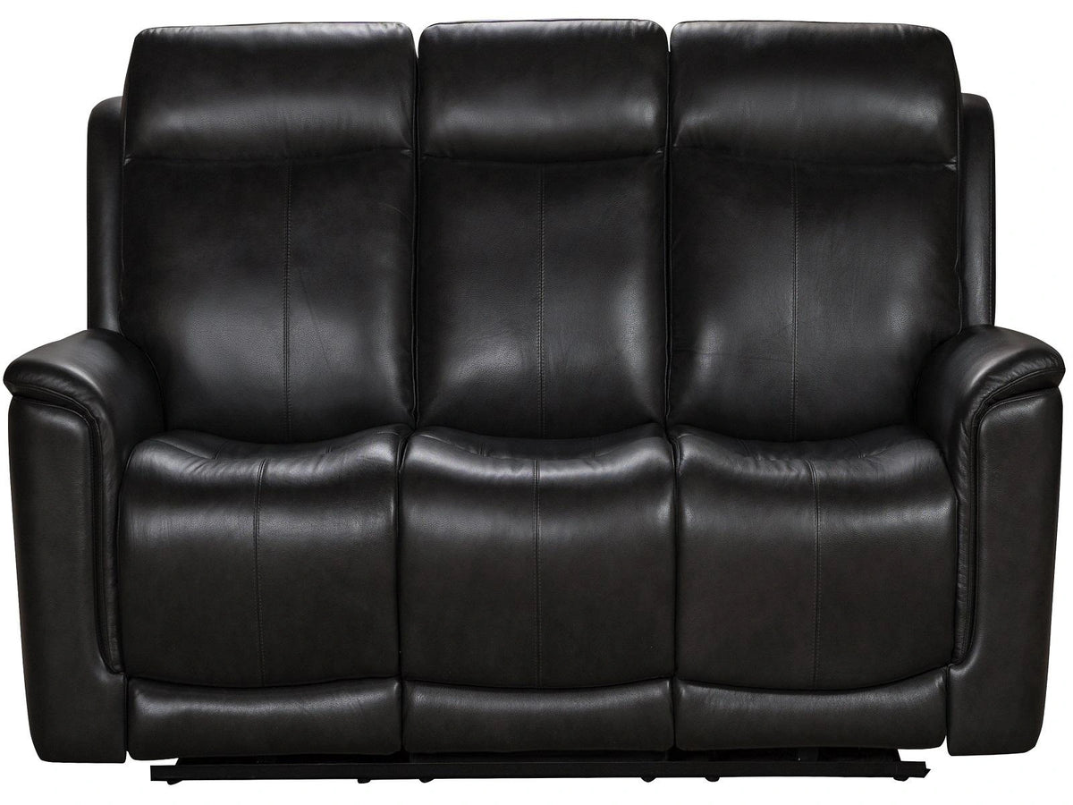 BarcaLounger Burbank Reclining Sofa w/ Power Headrest in Matteo-smokey gray