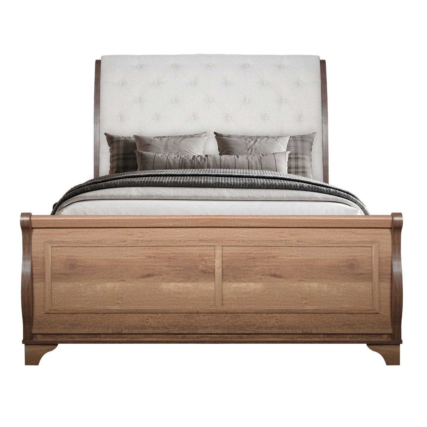 Coventry Hall 6/6 Ek Hb, Fb And Slats-Pecan