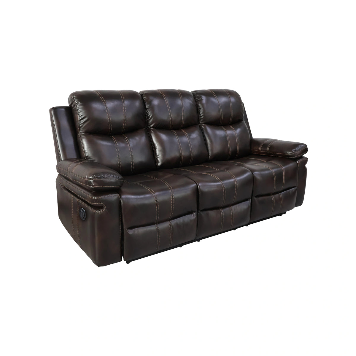 Kellen Sofa W/ Drop Down Tray & Pwr Fr-Brown