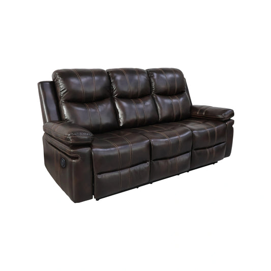 Kellen Sofa W/ Drop Down Tray & Pwr Fr-Brown