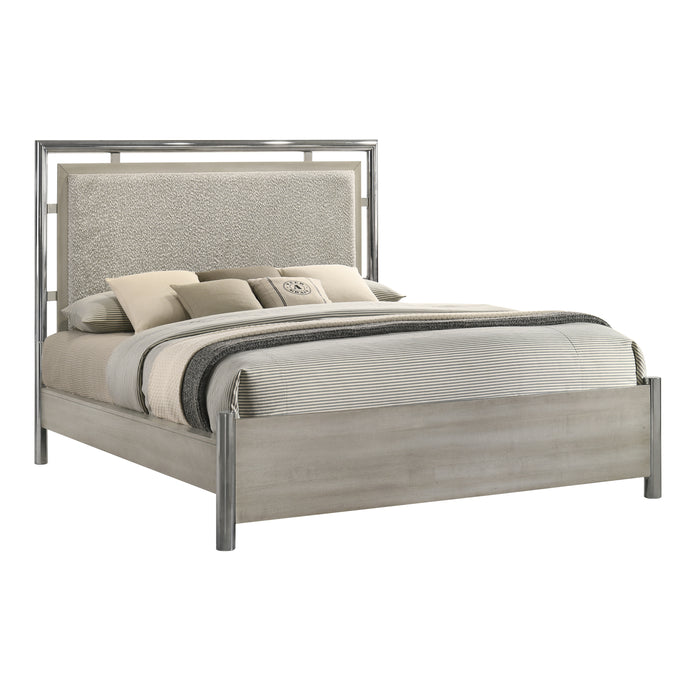 Lennox 6/6-6/0 Ek/Wk Headboard, Footboard & Slat Kit-Gray