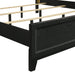 Obsidian 5/0 Q Headboard, Footboard & Slats-Black