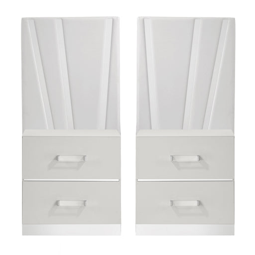 Europa Nightstand Panels, Set Of 2 - White