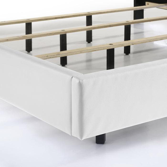 Europa 6/6 Ek Headboard, Footboard & Slats-White