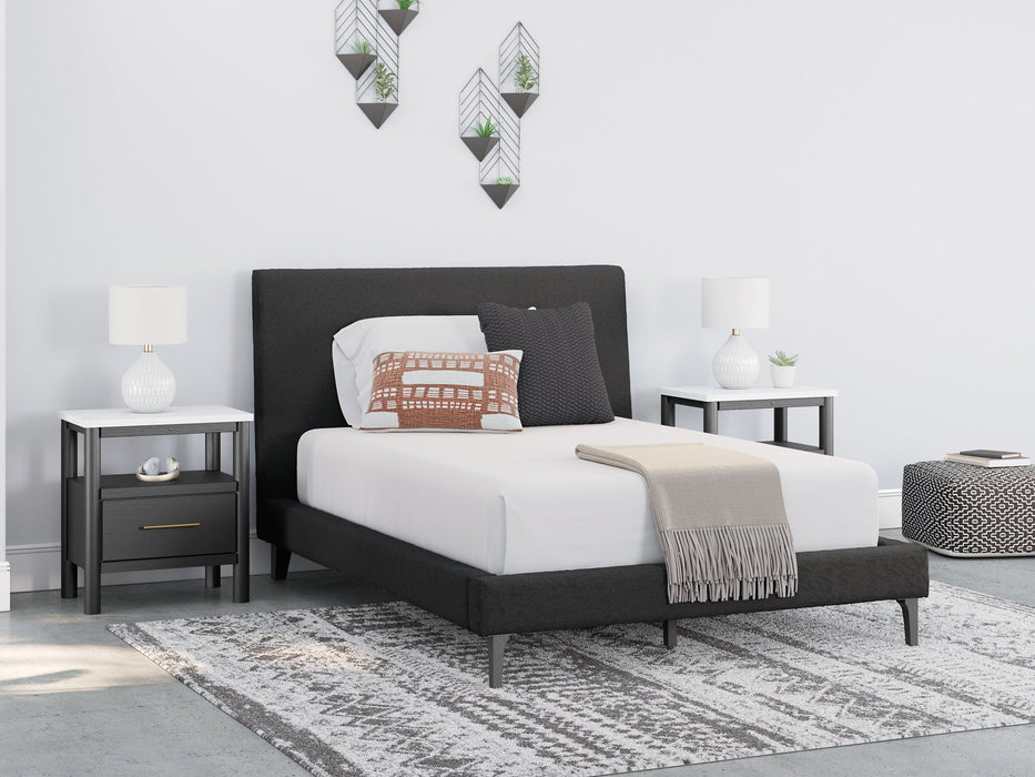 Cadmori Upholstered Bed with Roll Slats