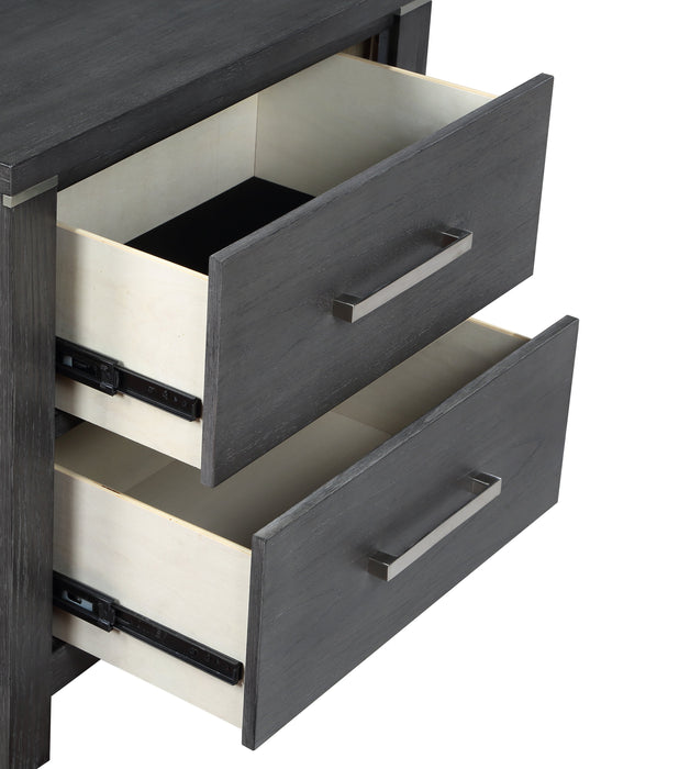 Odessa Nightstand-Charcoal