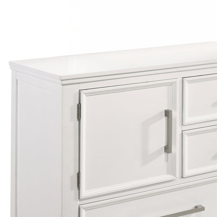 Andover 60" Dresser W/Doors-White