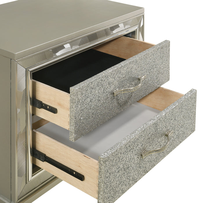 Radiance Nightstand-Silver