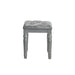 Valentino Dressing Table Stool-Silver
