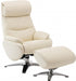 BarcaLounger Adler Pedestal Recliner with Ottoman in Capri White image