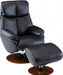 BarcaLounger Alicia Pedestal Recliner with Ottoman in Capri Black image