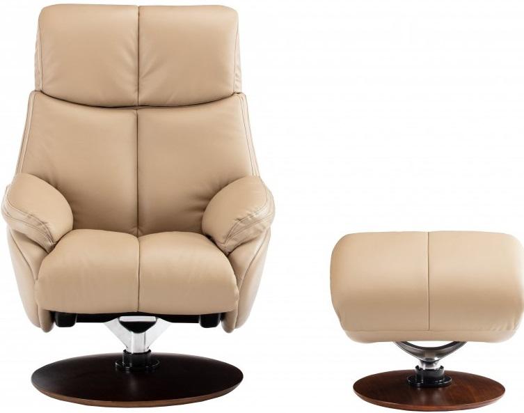 BarcaLounger Alicia Pedestal Recliner with Ottoman in Capri Nomad