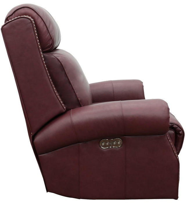 BarcaLounger Blair Big & Tall Power Recliner with Power Head Rest in Shoreham-wine