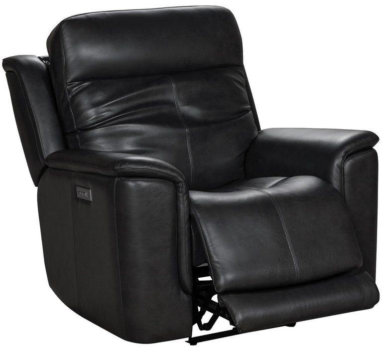 BarcaLounger Burbank Recliner w/ Power Headrest in Matteo-Smokey Gray