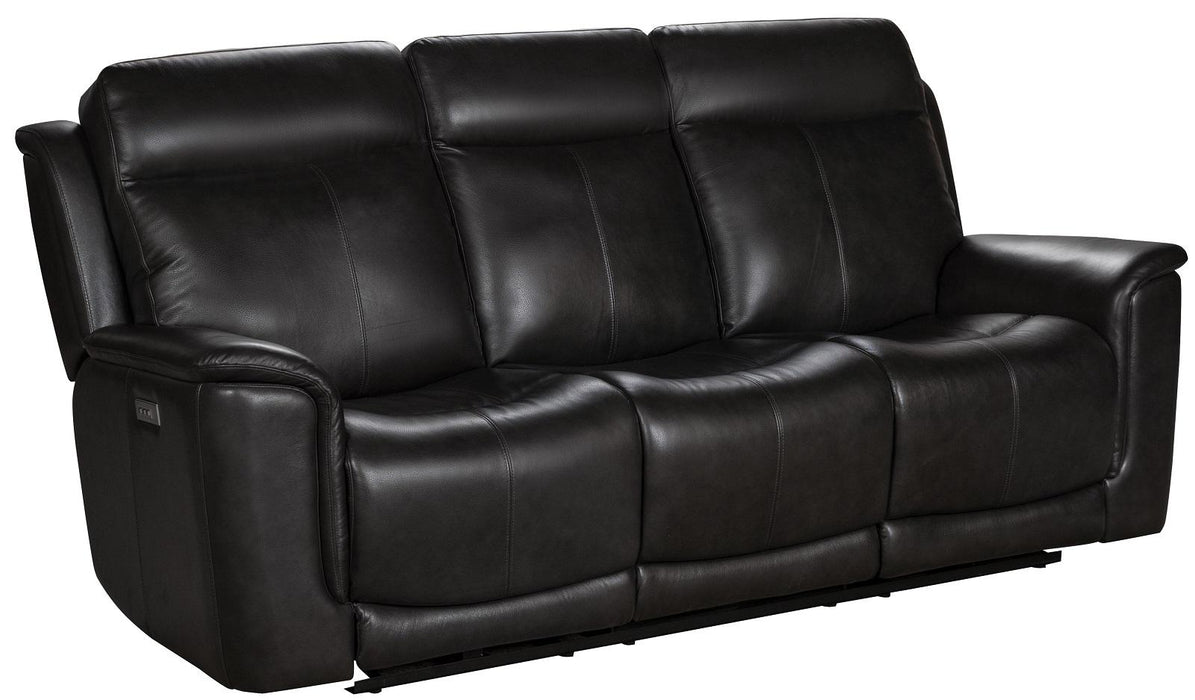 BarcaLounger Burbank Reclining Sofa w/ Power Headrest in Matteo-smokey gray