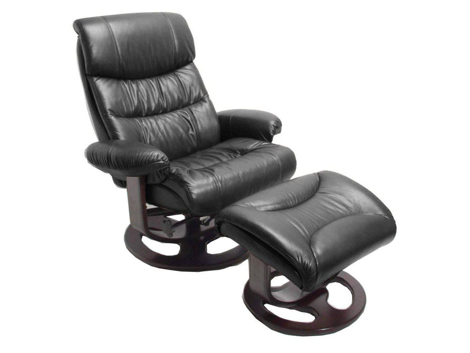 BarcaLounger Dawson Pedestal Recliner / Ottoman in Black 15-8038 image