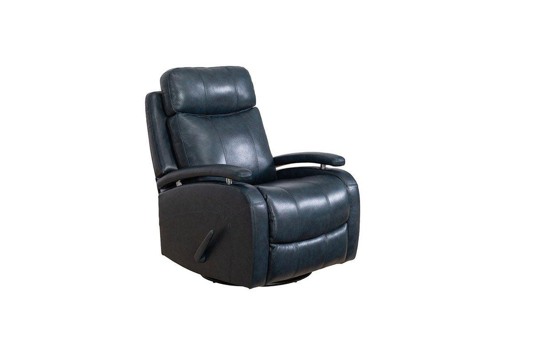 BarcaLounger Duffy Swivel Glider Recliner in Sapphire Blue 8-3610