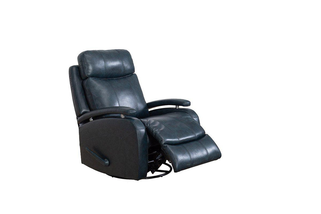 BarcaLounger Duffy Swivel Glider Recliner in Sapphire Blue 8-3610