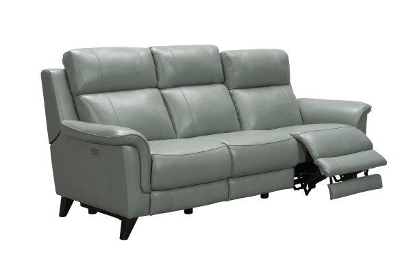 BarcaLounger Kester Reclining Sofa w/ Power Headrest in Lorenzo-Mint