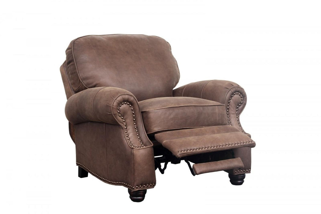 BarcaLounger Longhorn Recliner in Dark Sanded Bomber