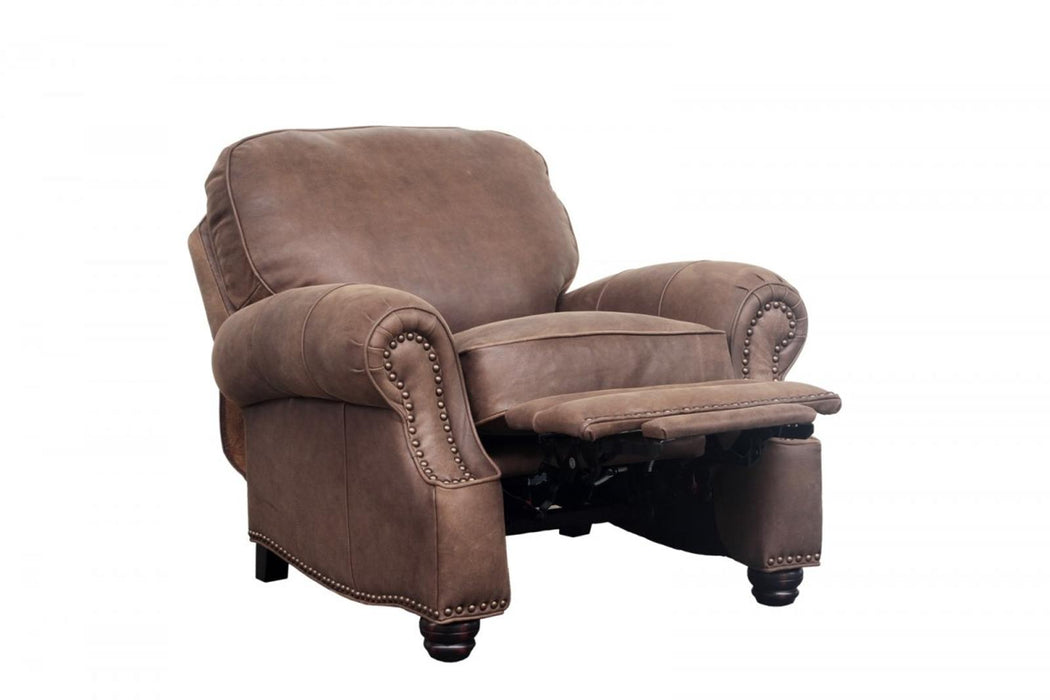 BarcaLounger Longhorn Recliner in Dark Sanded Bomber