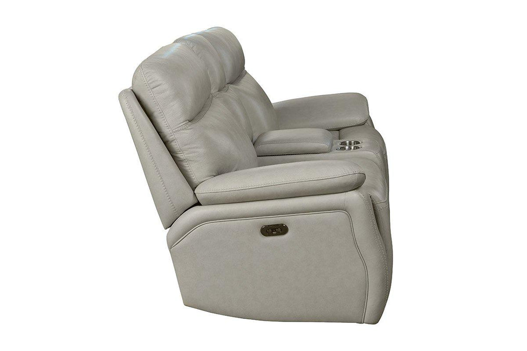 BarcaLounger Micah Console Loveseat w/Power Recline & Power Head Rests in Venzia Cream