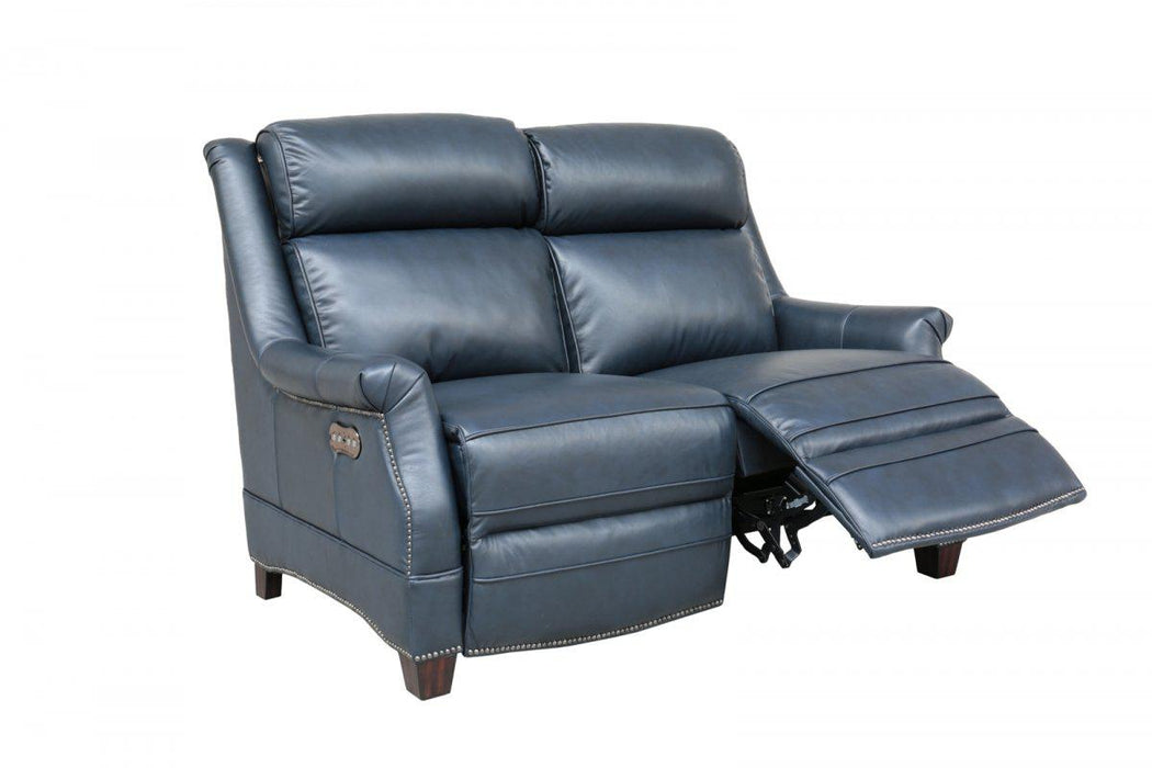 BarcaLounger Warrendale Power Reclining Loveseat w/Power Head Rests in Blue