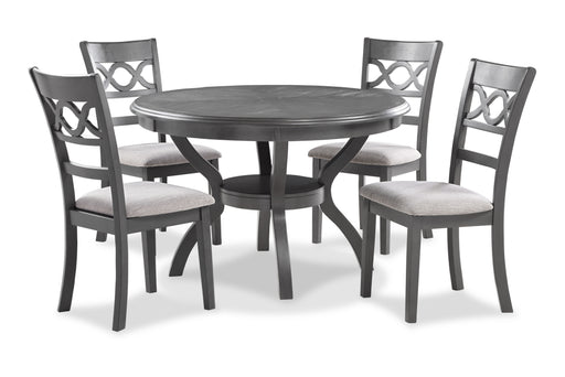 Cori Round Dining 5 Pc Set-Gray
