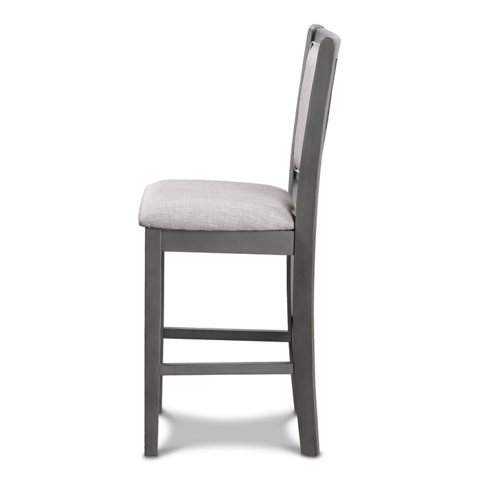 Amy Counter Chair (2/Ctn)-Gray