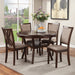 Amy 5 Pc 47" Round Dining Set-Cherry