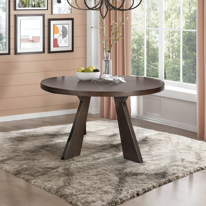 Chestnut Ridge 47" Round Table-Brown
