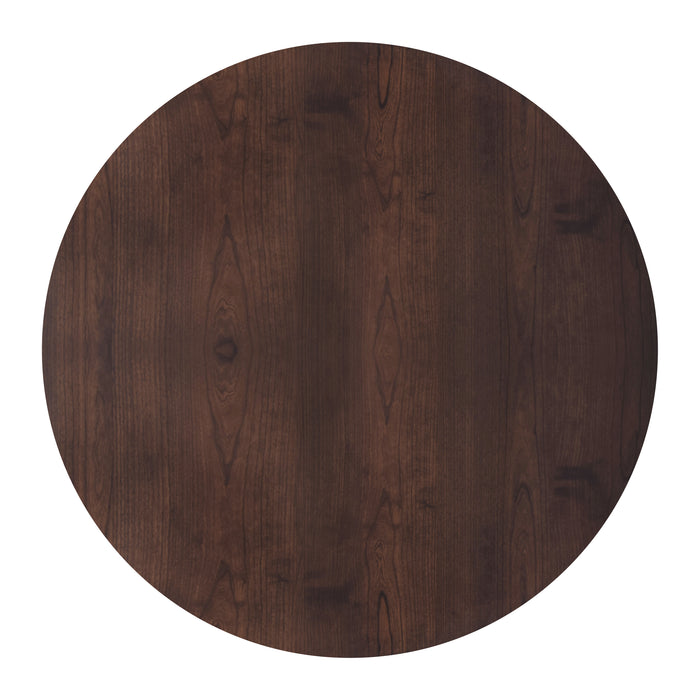 Tioga 47" Round Table-Brown Cherry