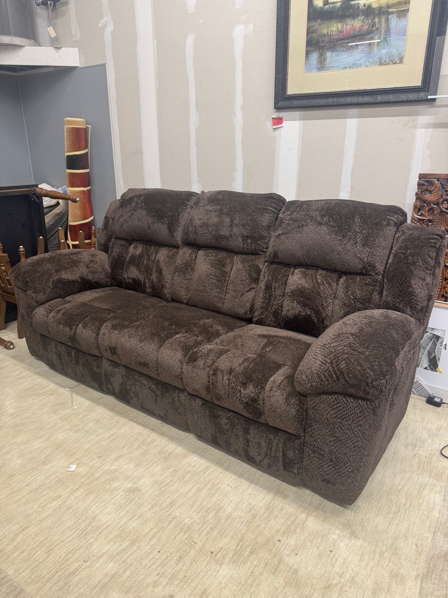 Chocolate Manual Reclining Sofa