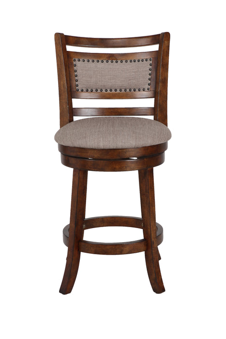 ABERDEEN 24" COUNTER STOOL-DK BROWN W/FABRIC SEAT