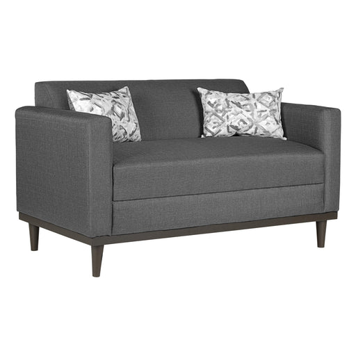 AIDEN LOVESEAT W/2 THROW PILLOWS-SILVER GRAY image