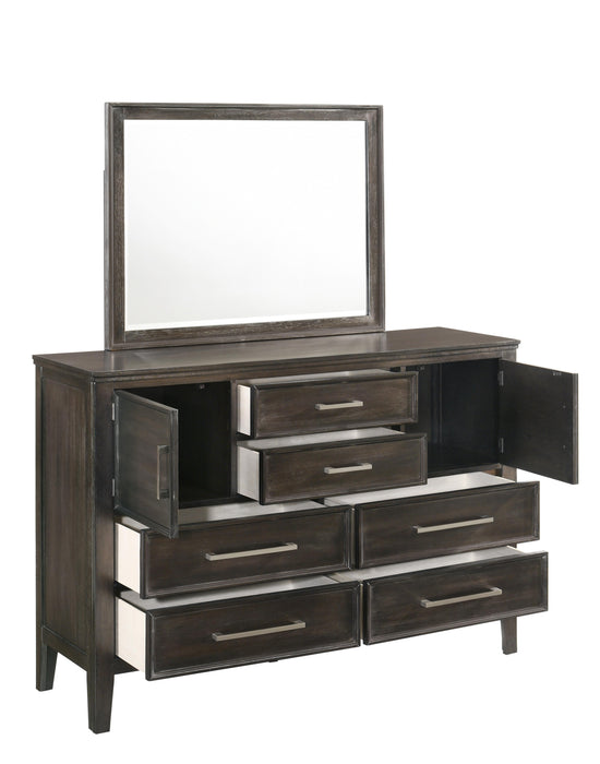 ANDOVER 60" DRESSER W/DOORS-NUTMEG