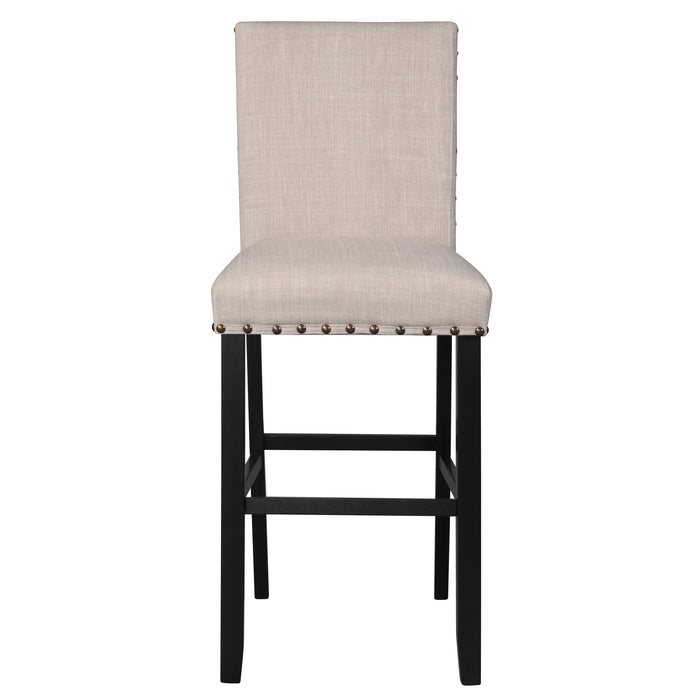 CRISPIN NATURAL BEIGE BAR CHAIR- (2/ Ctn)