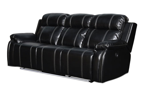 FUSION DUAL RECLINER SOFA W/PWR FTRST-EBONY image