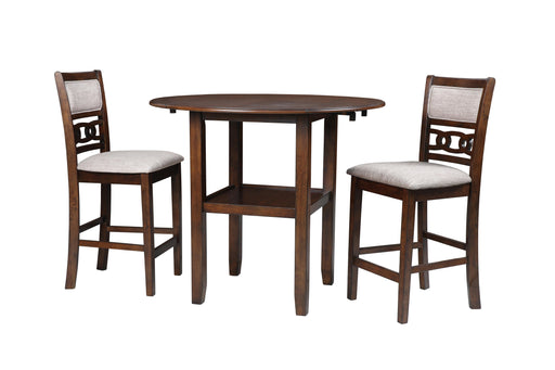 GIA 42" COUNTER  DROP LEAF TABLE W/2 CHAIRS-CHERRY image