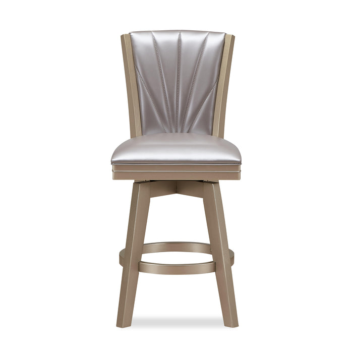 JAZZ  24" SWIVEL COUNTER STOOL-PEARL/GOLD