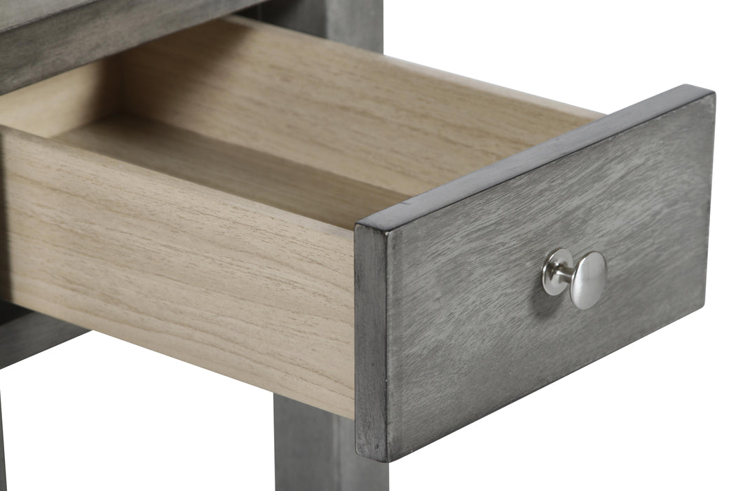 NOAH  END TABLE WITH DRAWER-GRAY