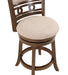 Gia 24" Swivel Counter Stool-Cherry W/Brown Fabric Seat