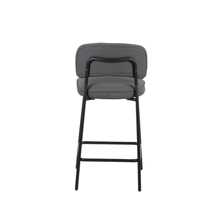 Blythe Gray Vegan Leather Counter Chair (2 Per Carton)