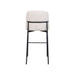 Erik Bar Chair W/ Black Metal Frame- Beige (2 Per Carton)
