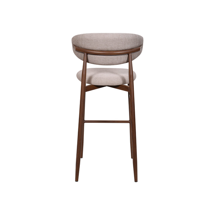 Royce Bar Chair W/ Walnut Metal Frame- Toast (2 Per Carton)